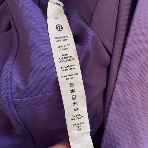 Lululemon Senseknit Running Tank Top Purple Charged Indigo Sz 6 - Picture 7 of 7